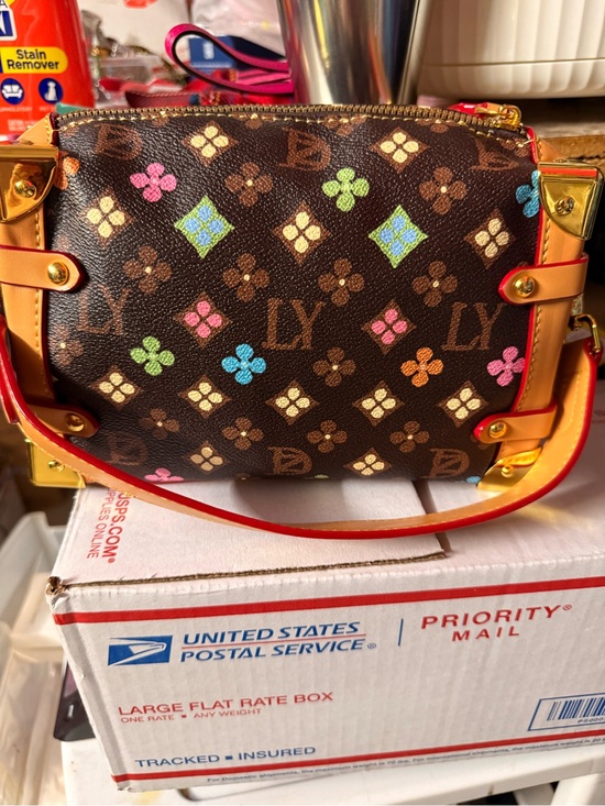 None Handbags - Multicolor Monogram Mini Pochette in Brown with Rainbow Accents